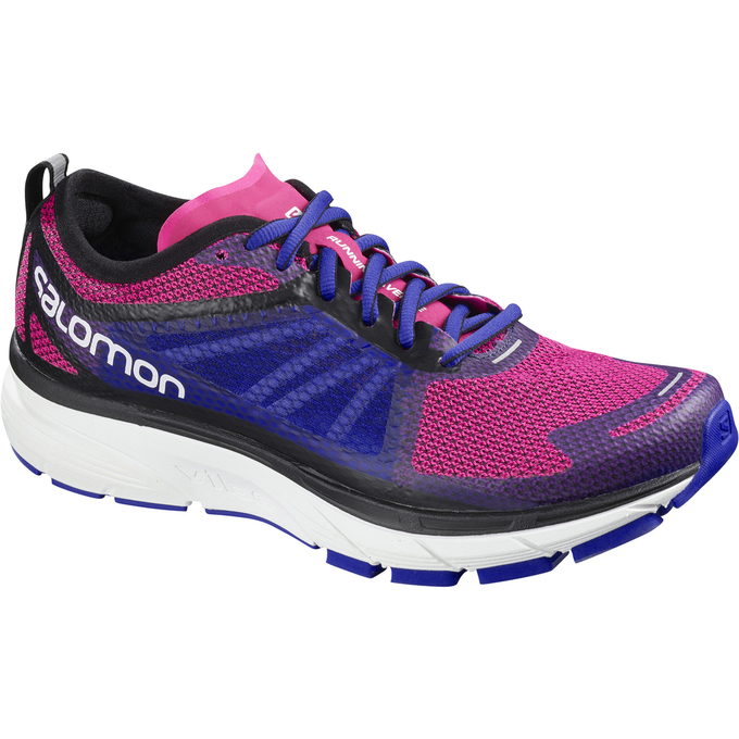 Chaussure Running Salomon Femme Rose / Bleu - Salomon SONIC RA W - France (6183-ZNXKY)